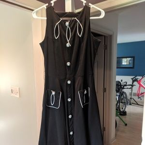 Rockabilly dress with amazing detail, size S